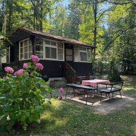 Family fishing hut