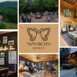Monarch's Roost Luxe Cabin w Hot Tub and Sauna 10 Min to Helen