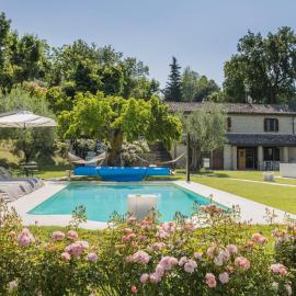 Scenic villa with heated pool