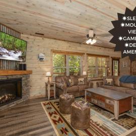 Lux Cabin Mtn Views, Flat Parking, Dog Friendly!, Hotel in Gatlinburg