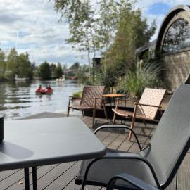 Twist में, होटल Schlaffass Natursee-Chalet mit Sanitärfass,Hot Tub,Sauna,Jacuzzi,angeln