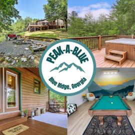 Peak-a-Blue Cabin - Watch Movies from Hot Tub, Mountain View, Bigfoot Bunker Game Room, Fire Pit, Oversized Deck, Screened-in Porch, Hotel in Mineral Bluff
