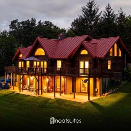 Lakeside Log Home, Private Dock, Near Ark!