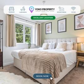 The Cosy House with Free Parking, Garden and Smart TV with Netflix by Yoko Property - Perfect for Contractors, Groups & Relocation
