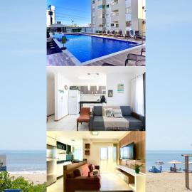 Apartamento a 400M PRAIA com PISCINA sacada com CHURRASQUEIRA privativa Wi-Fi Portaria 24h PLAYGROUND INFANTIL Quadra de esportes e vaga privativa de GARAGEM Reserve agora mesmo, hotel in Piçarras