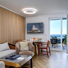 Sassnitz - Freier Meerblick, Sauna, Fitnessbereich- FeWo Dwarslöper, hotel Sassnitzban