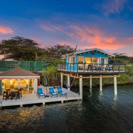 Oceanfront Aruba 2BR Escape with Private Dock & Views
