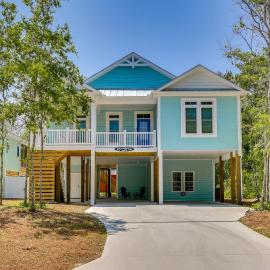 Coastal North Carolina Retreat: Half Mile to Beach