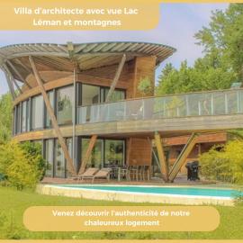 Villa vue Lac Léman et montagne Proche Genève