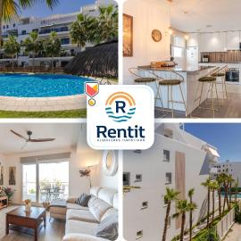 RentitSpain - Playa Granada - Apartamento Aguacate 2 Piscina y Descanso con Balcón