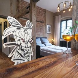 Altstadt Apartment in Torgau mit Balkon und Kunstgarten