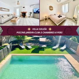 Villa Soleïa - Jardin, CLIM, 3 chambres, 8 personnes