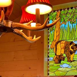 Viesnīca Big Bear Log cabin pilsētā Cosby