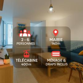 Appartement cosy hypercentre 400m de la télécabine 4-6 personnes - draps et ménage inclus, hotelli kohteessa Cauterets