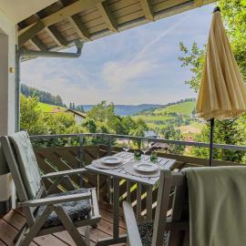 Urlaub im Wanderparadies - Fewo Herzgrün mit traumhafter Aussicht und Sauna im Haus, E-Ladestation, hotel in Todtnauberg