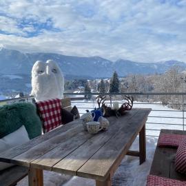 EulenHorst - Ferienhaus in Seeboden am Millstätter See mit Sonnenterasse & Bergblick