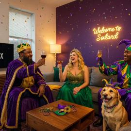 Mardi Gras Hideaway Cozy 2BR in Soulard، فندق في Soulard