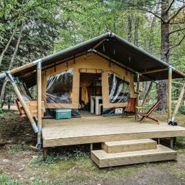Delightful Safari Tent with Fire Pit and Sauna in North Woodstock, New Hampshire
