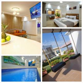 Prestations haut de gamme - Piscine privée chauffée, salles de massage et sport