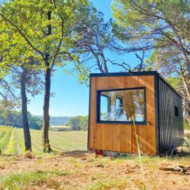 Tiny-House Grand Confort - Salle de bain italienne - Lit King - 10 min A7, hotel i Mondragon