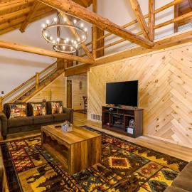 Spacious Log cabin with Hot Tub, Fitepit, BBQ, Pickleball, hotel a Logan