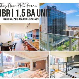 Stylish 1BR HighRise DT, Parking, Pool, Gym, W-D, Golf