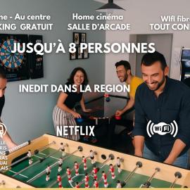 Geek et chic à Béthune - Grand logement central tout confort idėal pour familles, équipes sportives, Hotel in Béthune