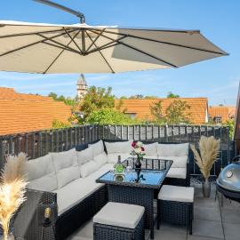 flair Alte Brauerei I Altstadt I Parkplatz I Kaffee I Highspeed WLAN I Xbox I Disney plus, hotell sihtkohas Kitzingen