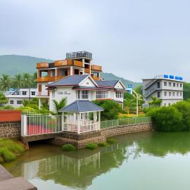 Vista Villa- A Riverside Villa in Alibaug، فندق في Mamnoli