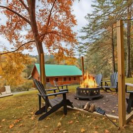 Peak Fall view Cabin with Stargazing Dome, Sauna, Hot Tub, Pickleball, Firepit