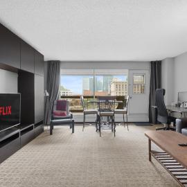 Central Downtown at Rocky Mountain Court with Gym, Court, Sauna and Secured Parking