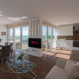 On The Beach Penthouse with Sea View - 3 bedrooms - Roof Terrace - Spa, Sauna, Gym and Pool - Sleeps 6 – hotel w Brighton and Hove