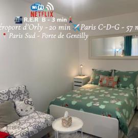 Paris Sud-porte de Gentilly mignon T2 250 m de Paris, hotel em Gentilly