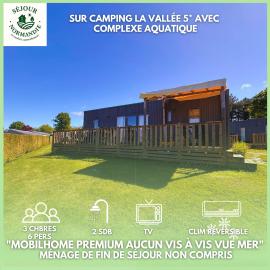 Houlgate - 254 - RARE VUE MER Magnifique Mobilhome 6 pers 3 chambres 2 SDB sur Camping 5 étoiles, hôtel à Houlgate