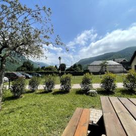 Jardin, vue montagnes, animaux OK, draps inclus, hotel in Bielle