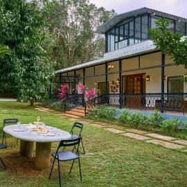 SaffronStays Ira - 3BR vegetarian pet-friendly villa with pool, gazebo & terrace glasshouse in Karjat