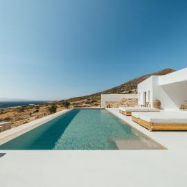 Sea view - Luxury Pool Villa - Golden Beach, Paros, hotel v destinaci Márpissa