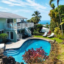 4BR Oceanview Home- Pool, Large Deck, AC & Gardens