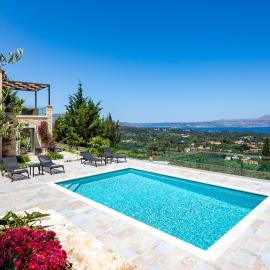 Villa Anthos - Superb panoramic sea and hill views with private pool
