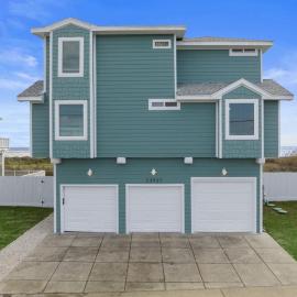 Oceanfront home with pool, large decks, fire pit and private walkover to the beach