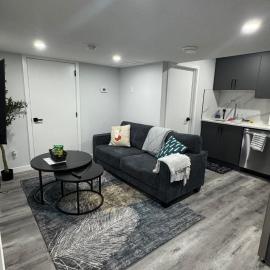 Modern comfort just 20 minutes from the airport, with a full kitchen