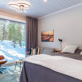 Halla Chalet, Northern Lights, ski & lake, free wifi, Vuosseli Resort Ruka