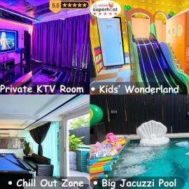 Dato Villa Luxury Homestay 12min to Jonker Street 26pax Private Pool Playground KTV BBQ, Hotel in Malakka