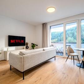 Apartmán s výhľadom na Vysoké Tatry a les, hotel u gradu Svit