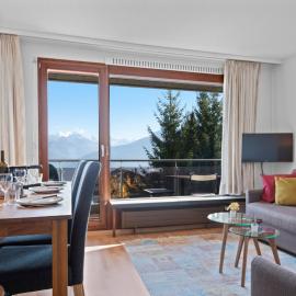 Crans-Montana, 5 pers, balcon vue et parking privé