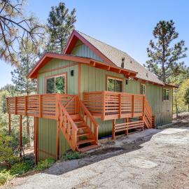 Deck + Views: Modern Cabin Near Lake Arrowhead!