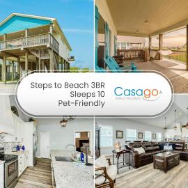 Prime Steps to Beach Large Deck Pet Friendly
