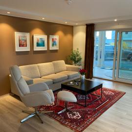 Modern apartment with mountain and sea view