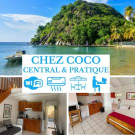 Appartements CHEZ COCO - Résidence de charme au coeur de Terre-de-haut - Clim, kitchenette, terrasse et Wifi - Proche Centre & Plage