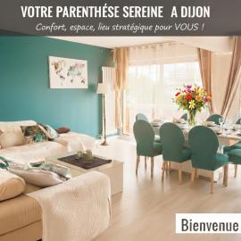 Bel appartement climatisé et spacieux de 100m2 au 3e étage avec ascenseur -A 5mn à pied du parc des expositions congrès de Dijon et ENG et 10mn du centre ville place Parking devant l'immeuble